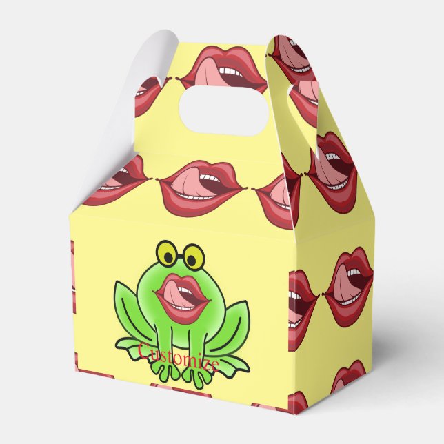 Funny Kiss A Toad Thunder_Cove Favor Boxes (Front Side)