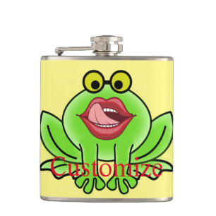 Funny Kiss A Toad Thunder_Cove Flask