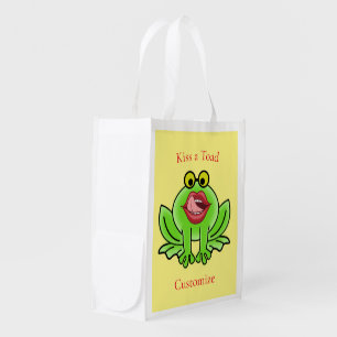 Funny Kiss A Toad Thunder_Cove Grocery Bag