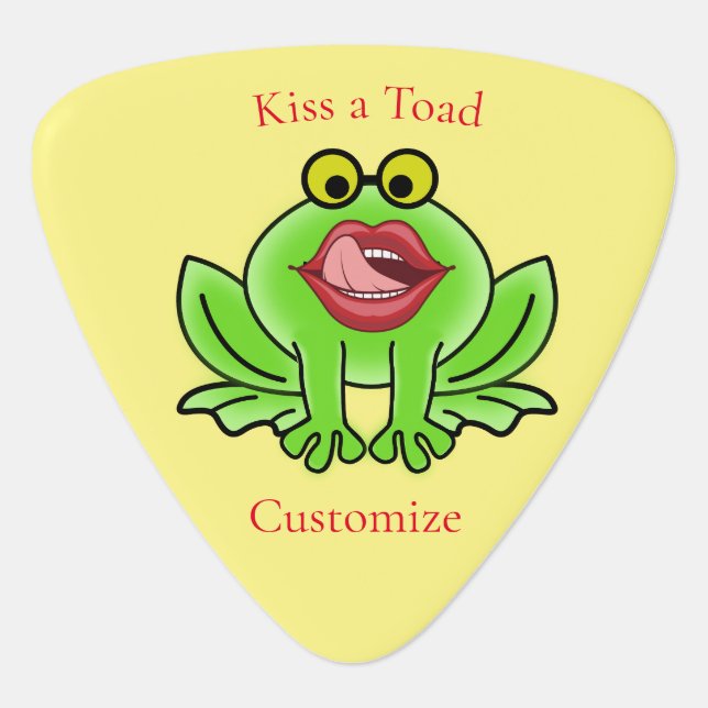 Funny Kiss A Toad Thunder_Cove Guitar Pick (Front)