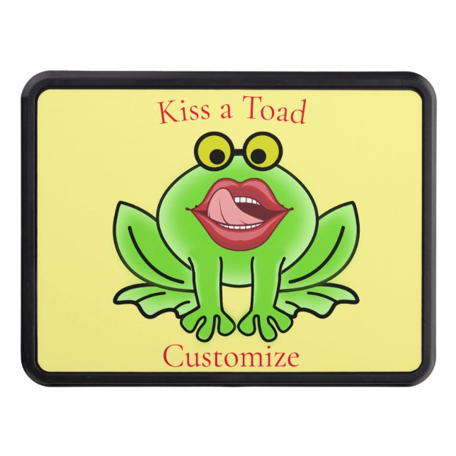 Funny Kiss A Toad Thunder_Cove Hitch Cover (Front)