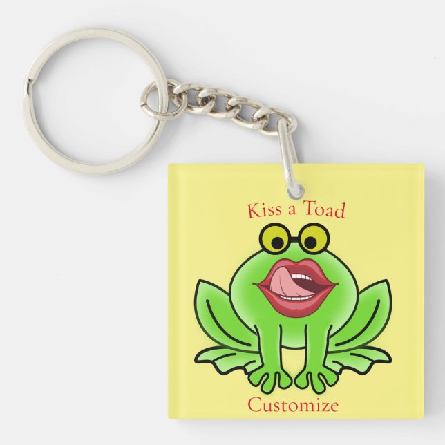 Funny Kiss A Toad Thunder_Cove Keychain (Front)