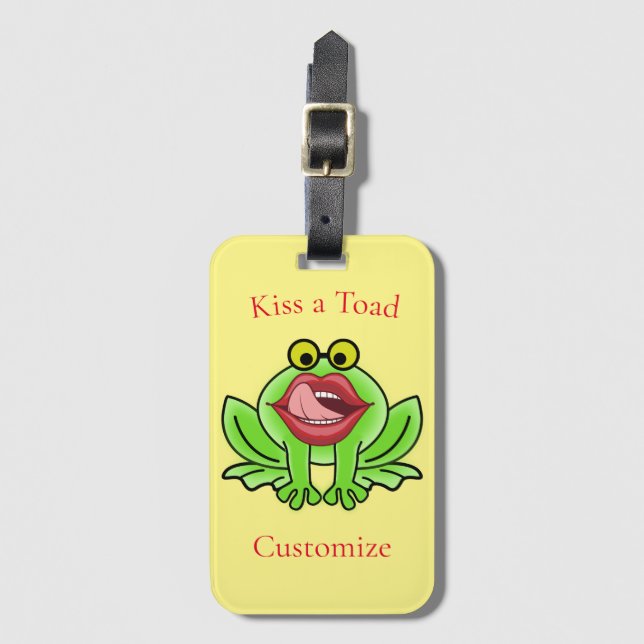 Funny Kiss A Toad Thunder_Cove Luggage Tag (Front Vertical)