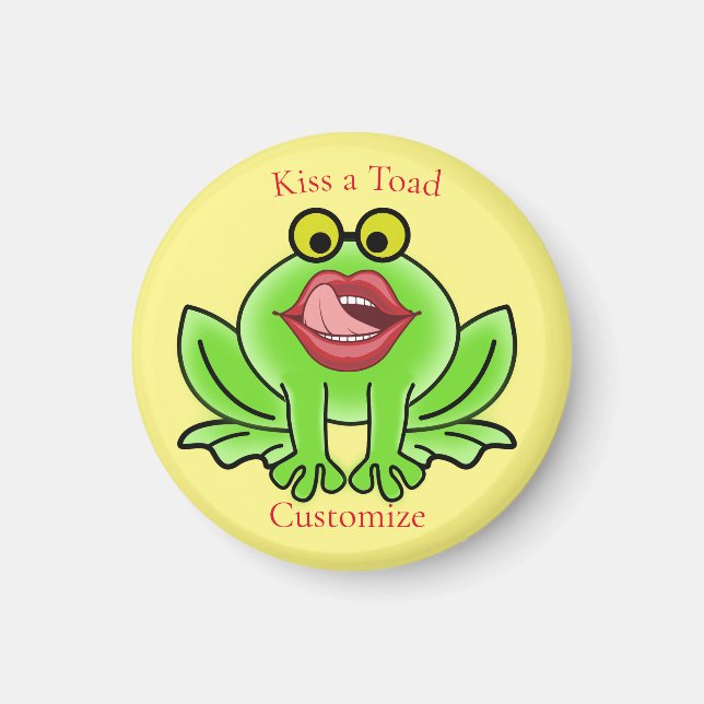 Funny Kiss A Toad Thunder_Cove Magnet (Front)