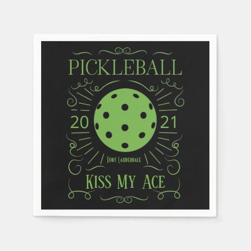 Funny Kiss My Ace Pickleball Napkins