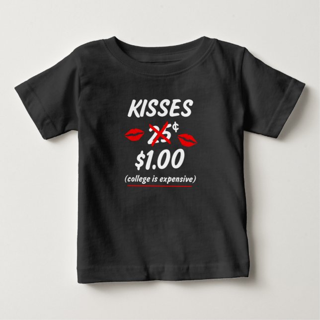 Funny Kisses Baby Valentine's Day Shirt (Front)