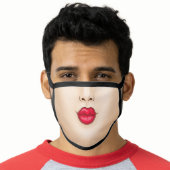 Funny Kissing mouth - Light Complexion Face Mask (Worn Him)