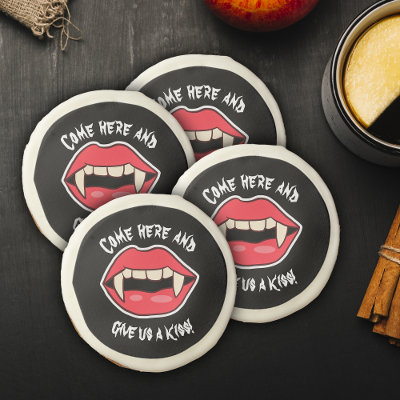 Funny Kissing Vampire Teeth Halloween
