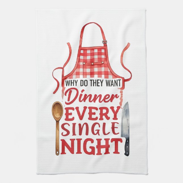 Funny Kitchen Apron Design Towel (Vertical)