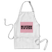 Customized Apron No Bitchin In My Kitchen Personalized Aprons Chef Gifts  Grilling Apron For Baking Cooking