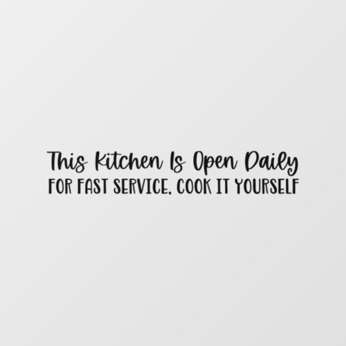 funny kitchen cook yourself word art wall decal 