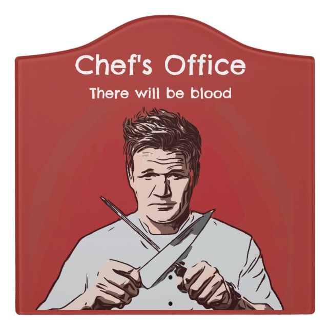 Funny Kitchen Door And Wall Sign (Large Crest Front)