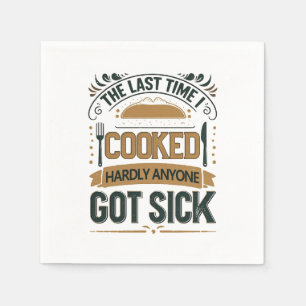 Funny Kitchen Humor Quote Napkins