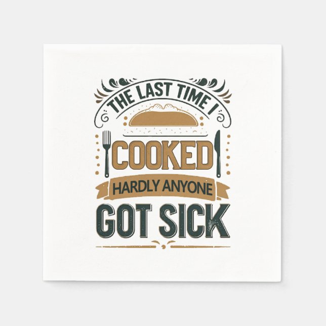  Funny Kitchen Humor Quote Napkins (Front)