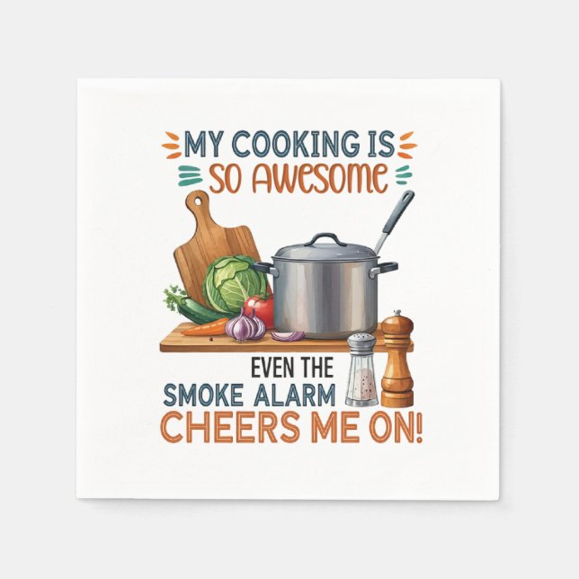 Funny Kitchen Quote Design (2) Napkins (Front)
