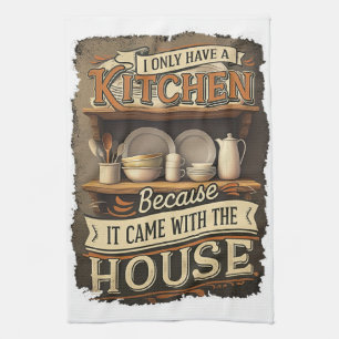 Funny Kitchen Quote Design Towel