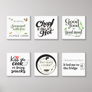 FUNNY KITCHEN QUOTES CANVAS PHOTO TILE 