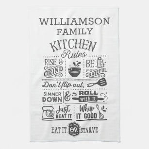 Funny Novelty Kitchen Towel - Eat it or Starve