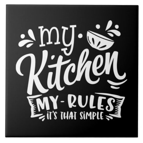 funny kitchen rules word art ceramic tile