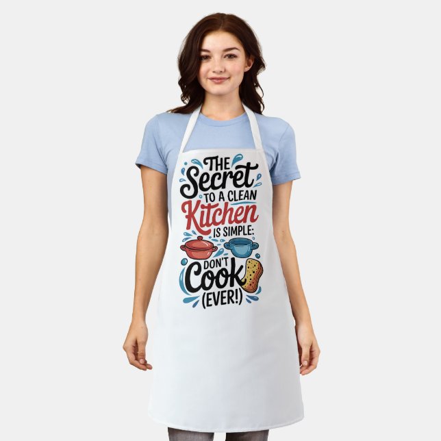 Funny Kitchen Sarcastic Cooking Humor Apron (Worn)