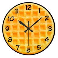 Funny Kitchen Waffle Theme Wall Large Clock