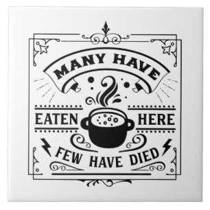 funny kitchen word art ceramic tile