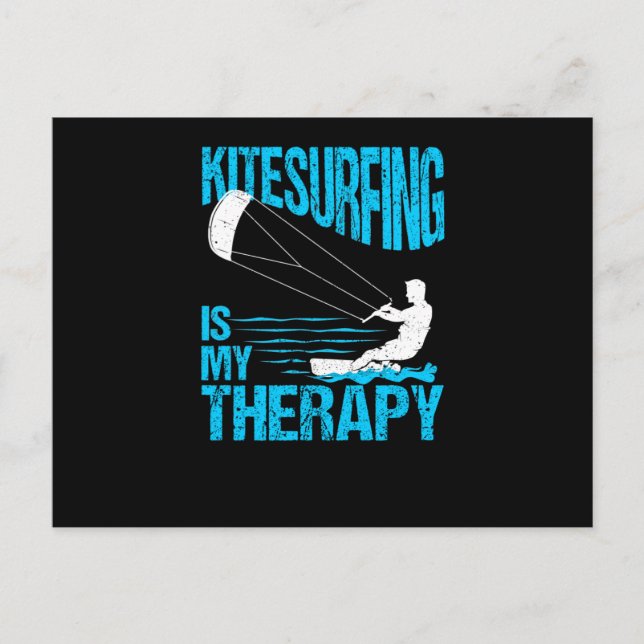Funny Kitesurfing Kiteboard Surfer Kitesurfing Postcard (Front)
