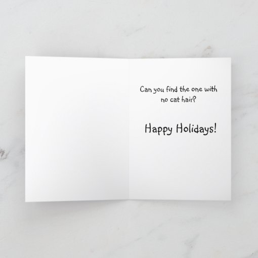 Funny kitten Christmas card Zazzle