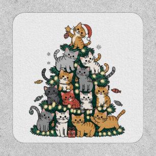 Funny Kitten Christmas Tree Cat Pet Animal Lover Patch