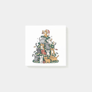 Funny Kitten Christmas Tree Cat Pet Animal Lover Post-it Notes