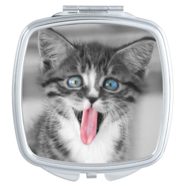 Funny Kitten Compact Mirror (Front)