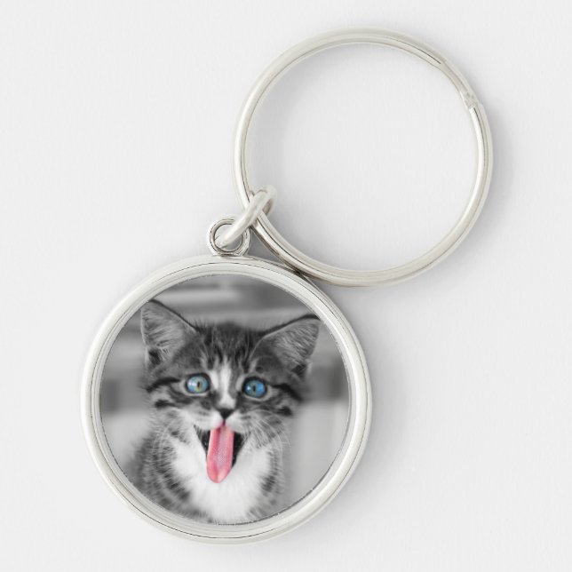 Funny Kitten Keychain (Front)