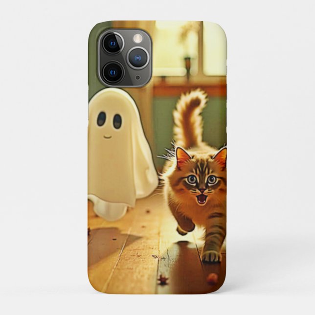 Funny Kitten Spooky Friend Case-Mate iPhone Case (Back)