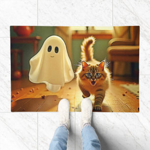 Funny Kitten Spooky Friend Doormat
