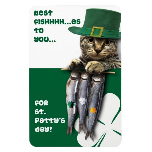 Funny Kitten St Patricks Day Gift Magnet