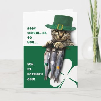 Funny Kitten St. Patrick's Day Greeting Cards by artofmairin at Zazzle