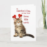 Funny Kitten Valentine Holiday Card at Zazzle
