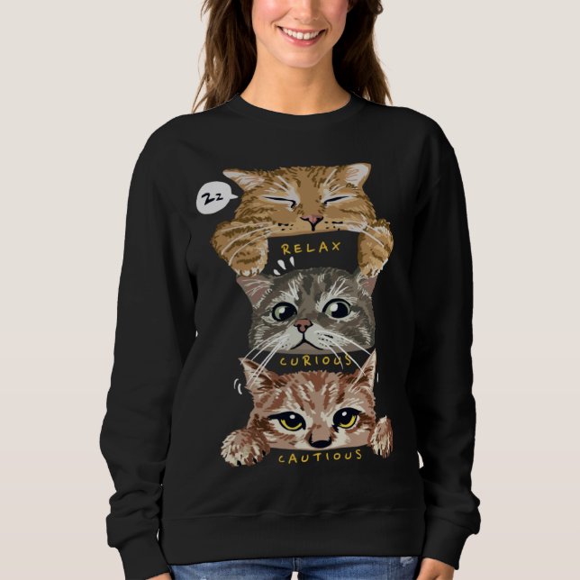 Funny Kittens Cute Cats Cat Lover Cat Owner Kitten Sweatshirt (Front)