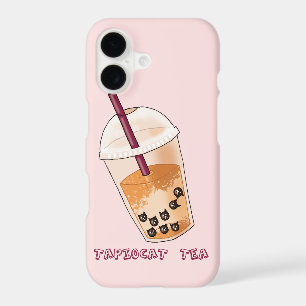 Funny Kitty Cat Bubble Tea Pun Tapiocat Tea iPhone 17 Case