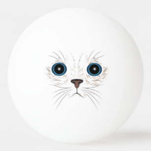 Funny kitty face Ping-Pong ball