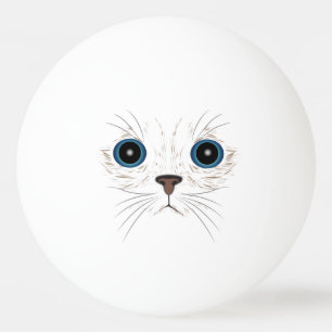 Funny kitty face Ping-Pong ball