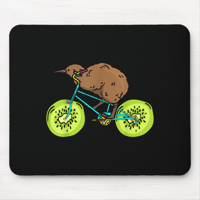 Funny Kiwi Biker Cycling Gift New Zealand  Mouse Pad (Front)