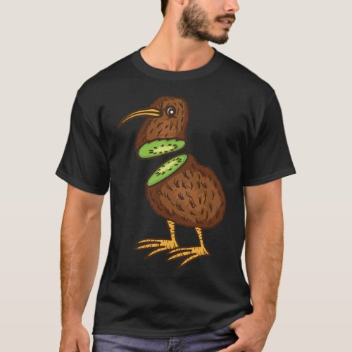 Funny Kiwi Bird Gift Men Women Cool Kiwi Bird Frui T_Shirt