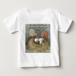 Funny Kiwi Birds Tending Their Fruit Baby T-Shirt