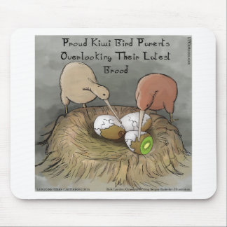 Funny Kiwi Birds Tending Their Fruit Mouse Pad
