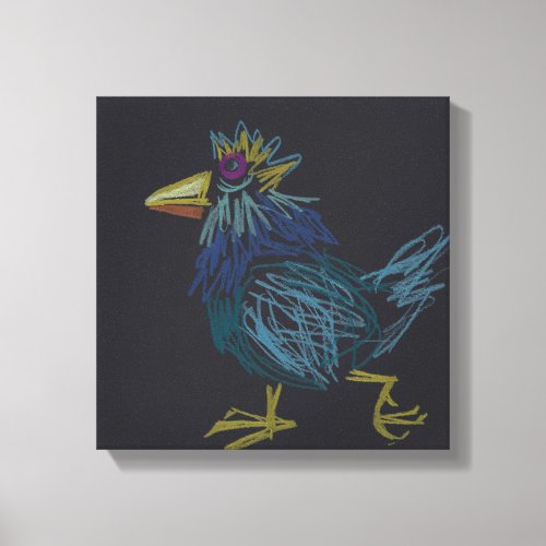 Funny Kiwi Chinese Rooster Year Birthday Canvas