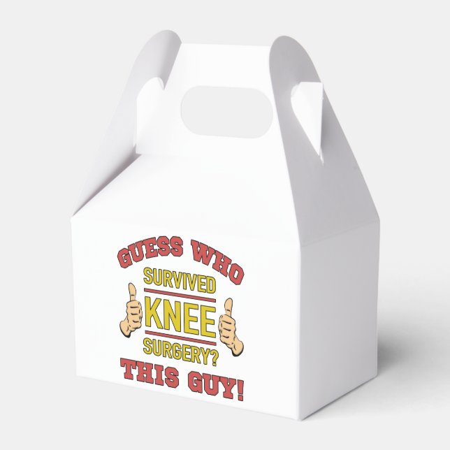 Funny Knee Surgery Favor Boxes (Front Side)