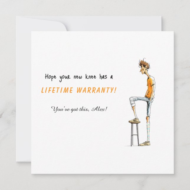 Funny Knee Surgery Get Well Card – Rock This Joint (Front)
