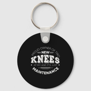 Funny Knee Surgery Proud Owner Of New Knees Gift  Keychain