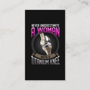 Funny Knee Surgery Recovery Hospital Get Well Business Card